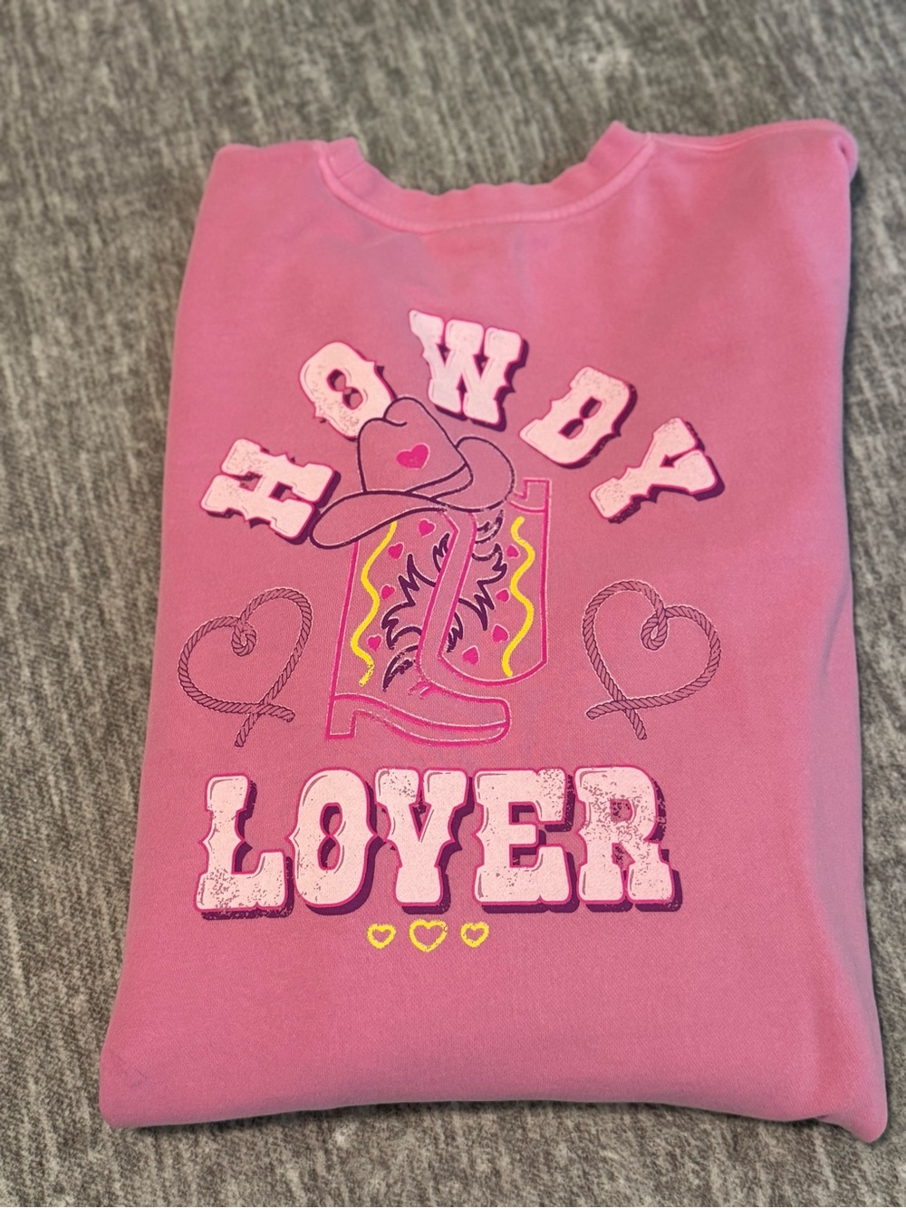 Living Fully - Pink Howdy Lover Graphic Hoodie Sweatshirt